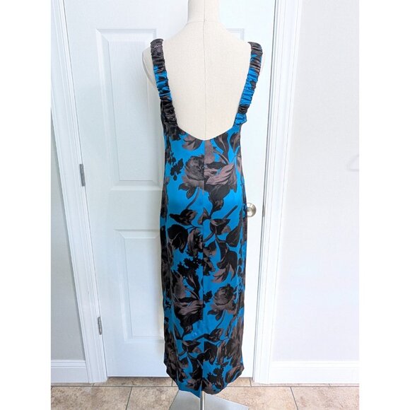 Dries Van Noten Silk Babydoll Slip Dress Sz 36 US 4/6 Blue Black Luxury - Picture 7 of 16